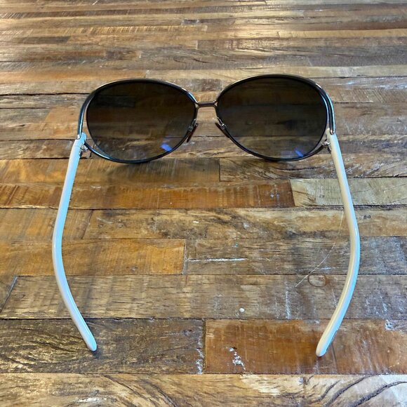 TOM FORD l Clemence Cream + Gunmetal Oval Vintage Y2k Sunglasses l 2005 main image 7
